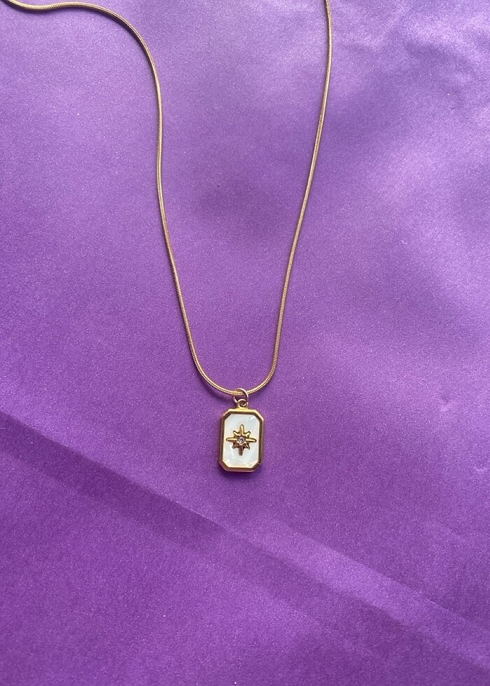 ÇELİK YILDIZLI KOLYE - Görsel 2