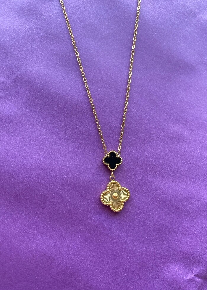 ÇELİK YONCA KOLYE - Görsel 2