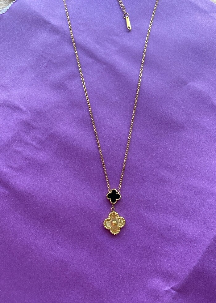 ÇELİK YONCA KOLYE - Görsel 3