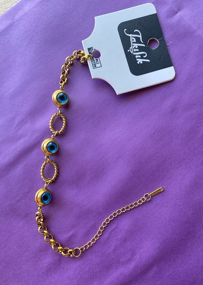 ÇELİK NAZAR BONCUKLU BİLEKLİK - Görsel 3