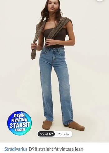 Stradivarius D98 Vintage Mavi Jean