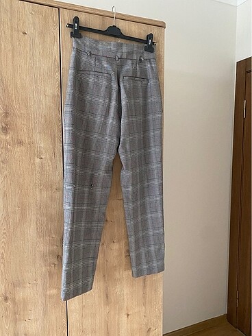 Pull and Bear Pull&bear ekoseli kumaş pantolon