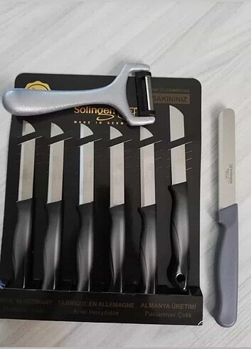 Solingen bıçak soyacak ve doğrama 8parca çeyiz seti