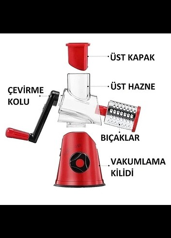 Beden Cevirmeli kollu sebze dograyici rende seti