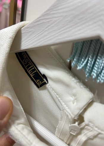 Bej Puantiyeli Pilili Uzun Etek - Görsel 7