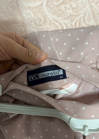 Bej Puantiyeli Pilili Uzun Etek - Görsel 3