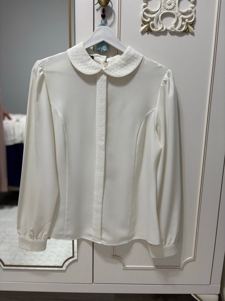 Bej Puantiyeli Pilili Uzun Etek - Görsel 4