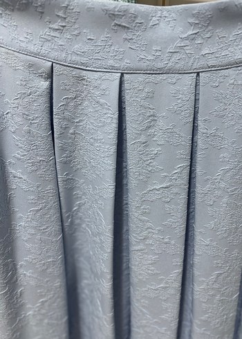 Mavi Piliseli Uzun Keten Etek - Görsel 3