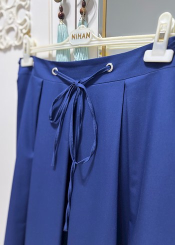 Kadın Lacivert Pilili Uzun Etek - Görsel 2