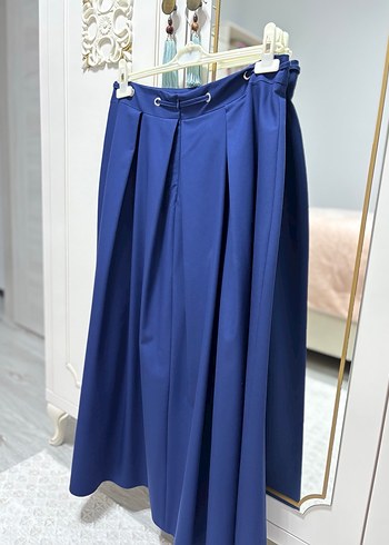 Kadın Lacivert Pilili Uzun Etek - Görsel 3