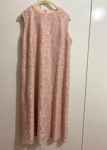 Nakış İşlemeli Pembe Uzun abiye - Görsel 4