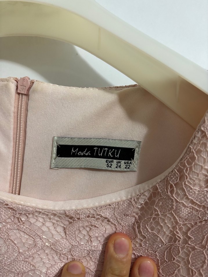 Nakış İşlemeli Pembe Uzun abiye - Görsel 5