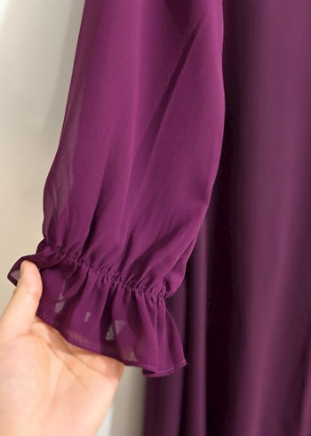 Mor Uzun Kollu Salaş Kadın Tunik - Görsel 3
