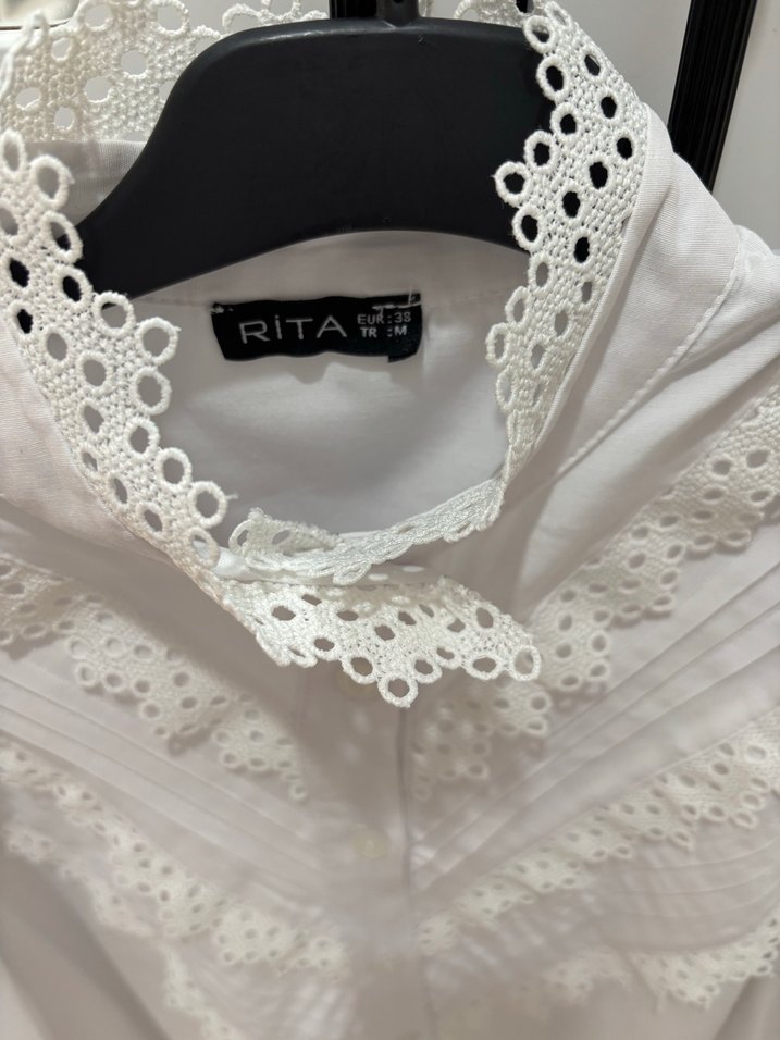 Nakışlı Düğmeli Bohem Kadın Gömlek - Görsel 3