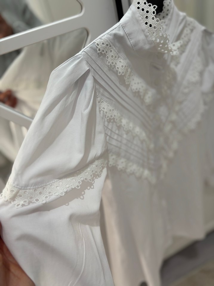 Nakışlı Düğmeli Bohem Kadın Gömlek - Görsel 4