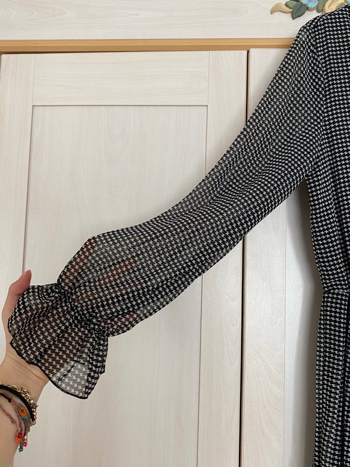 Desenli uzun elbise - Görsel 5