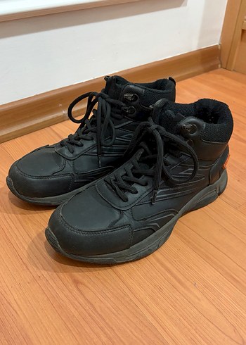 Erkek Siyah Spor Ayakkabı Bağcıklı - Görsel 4