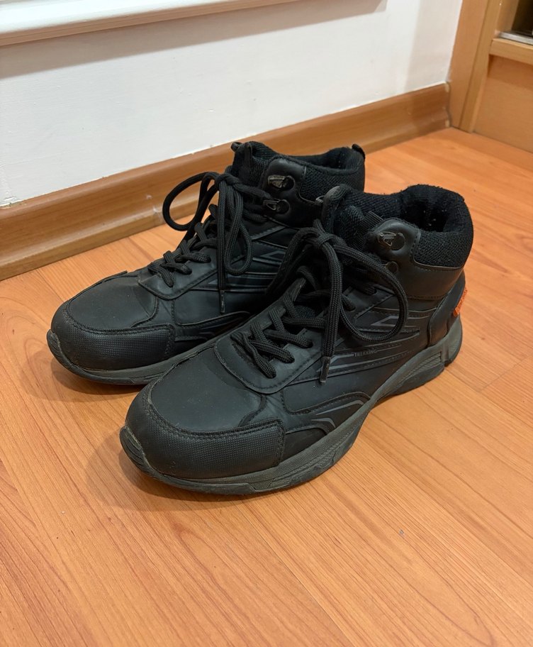 Erkek Siyah Spor Ayakkabı Bağcıklı - Görsel 4