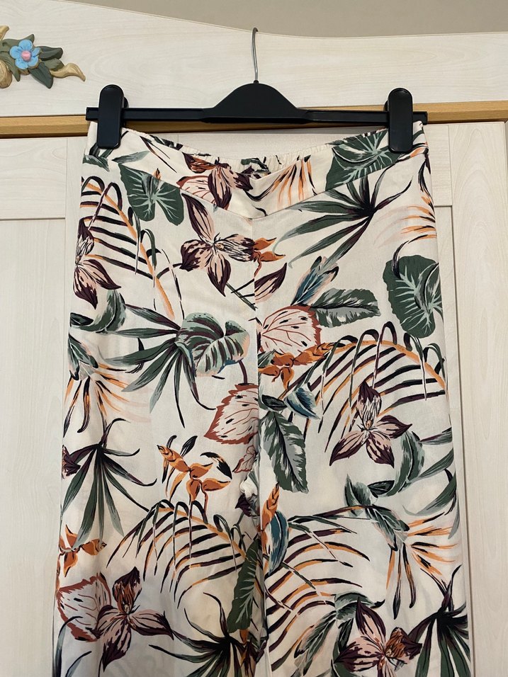 Bohem Çok Renkli Desenli Bol Kesim Pantolon - Görsel 4