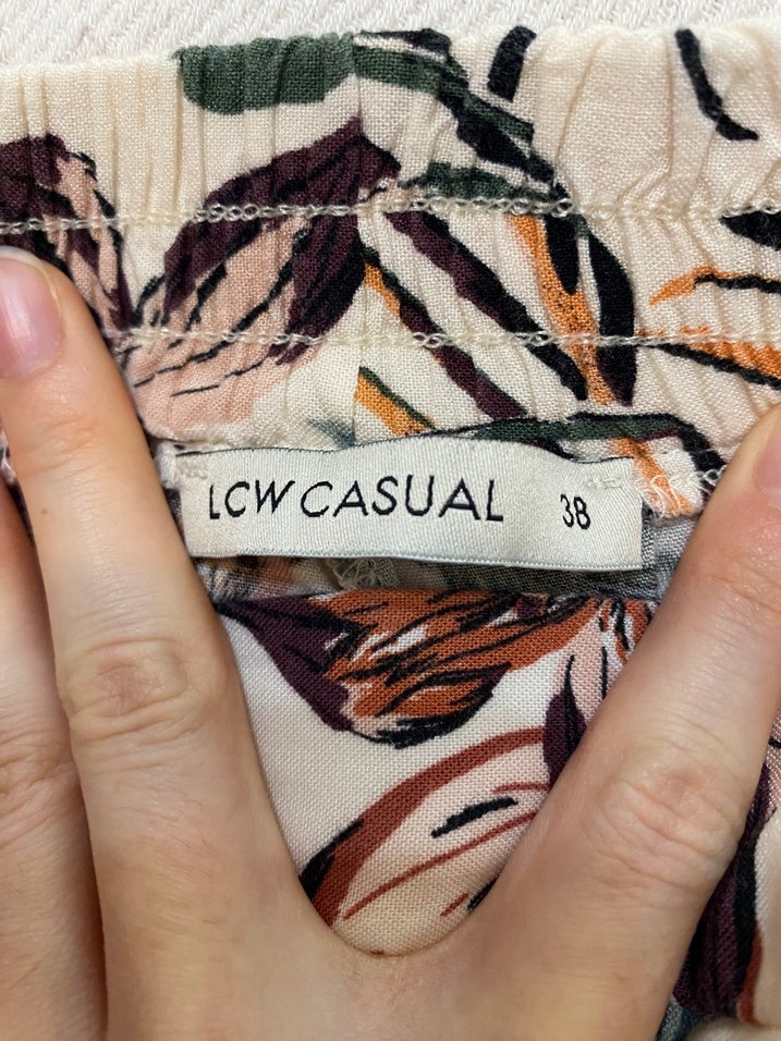 Bohem Çok Renkli Desenli Bol Kesim Pantolon - Görsel 5