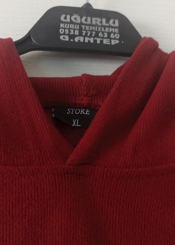 Diğer Bordo Kadın Sweatshirt Uzun Kollu Rahat Kesim
