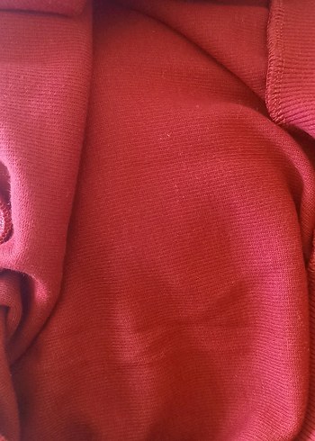 xl Beden bordo Renk Bordo Kadın Sweatshirt Uzun Kollu Rahat Kesim