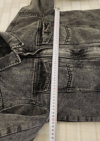 m Beden gri Renk Gri Düğmeli erkek Denim Ceket