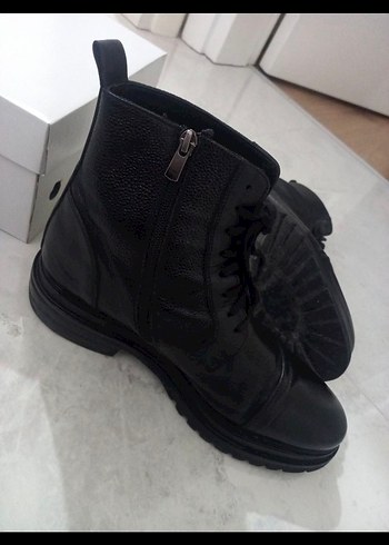 Siyah hakiki deri erkek bot divares 43 numara - Görsel 5