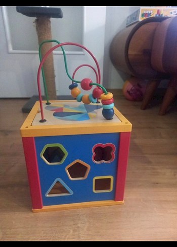 Renkli Eğitici Ahşap Aktivite Küpü - Görsel 3