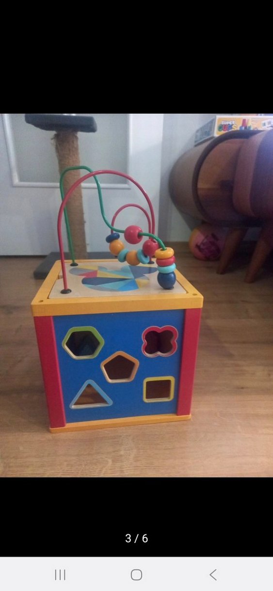 Renkli Eğitici Ahşap Aktivite Küpü - Görsel 3