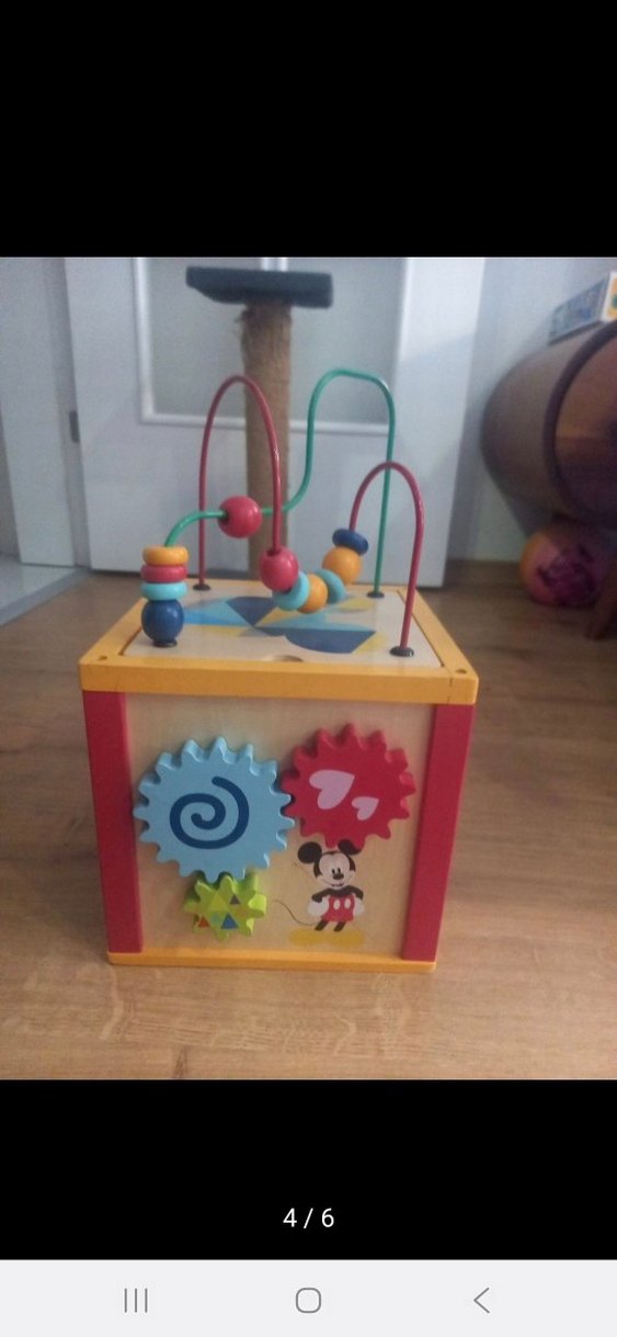 Renkli Eğitici Ahşap Aktivite Küpü - Görsel 4