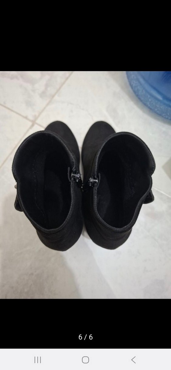 Siyah Tokalı Kadın Topuklu Bot 37 numara - Görsel 4