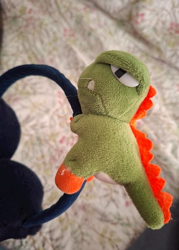 Peluş Dinozor Süslemeli Renkli Kulaklık - Görsel 3