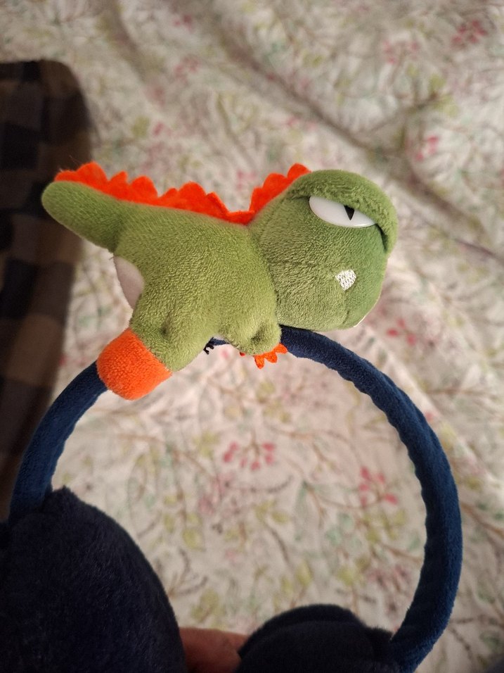 Peluş Dinozor Süslemeli Renkli Kulaklık - Görsel 5