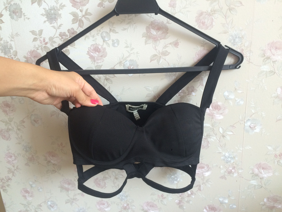Siyah crop top