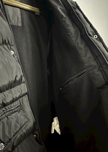 Kiğılı Kürk Detaylı Siyah Erkek Kışlık Mont - Görsel 2