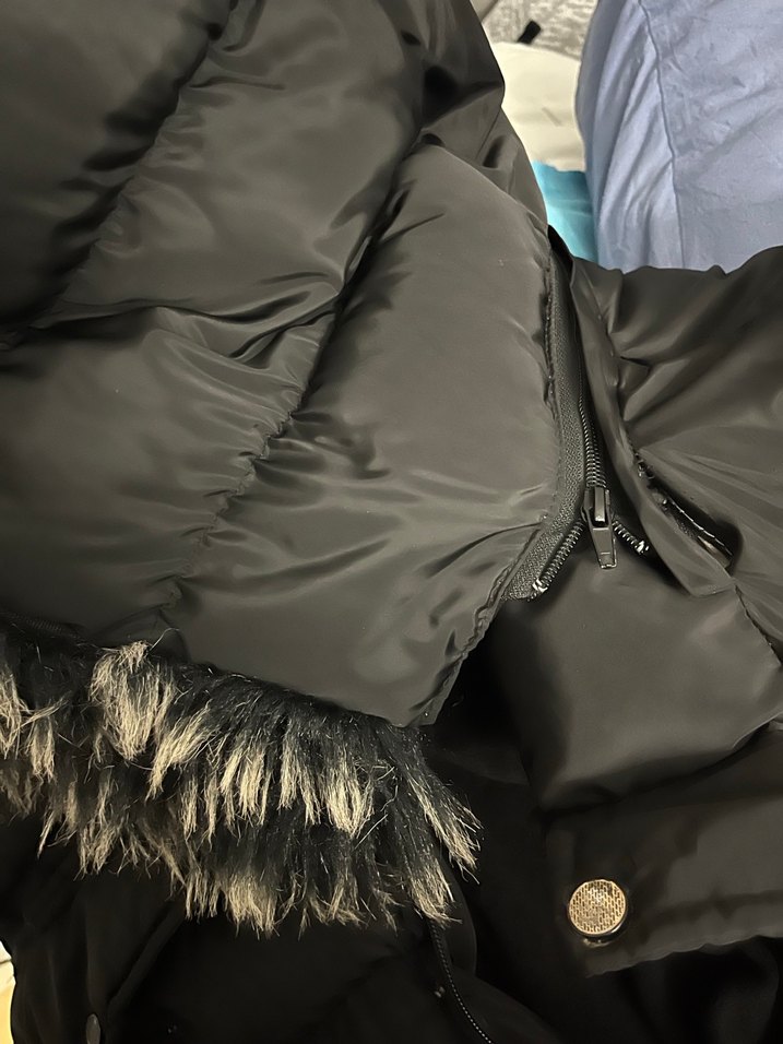 Kiğılı Kürk Detaylı Siyah Erkek Kışlık Mont - Görsel 3