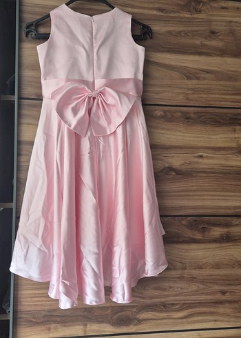 H&M Kız Çocuk Pileli Pembe Saten Elbise