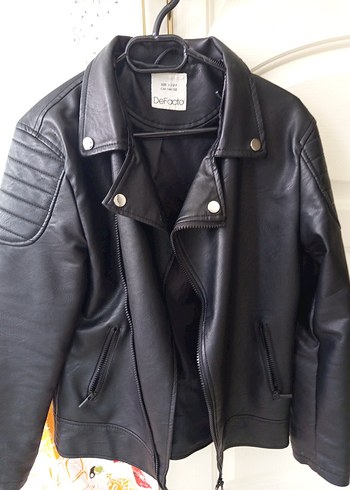 Defacto Siyah Deri Biker Ceket