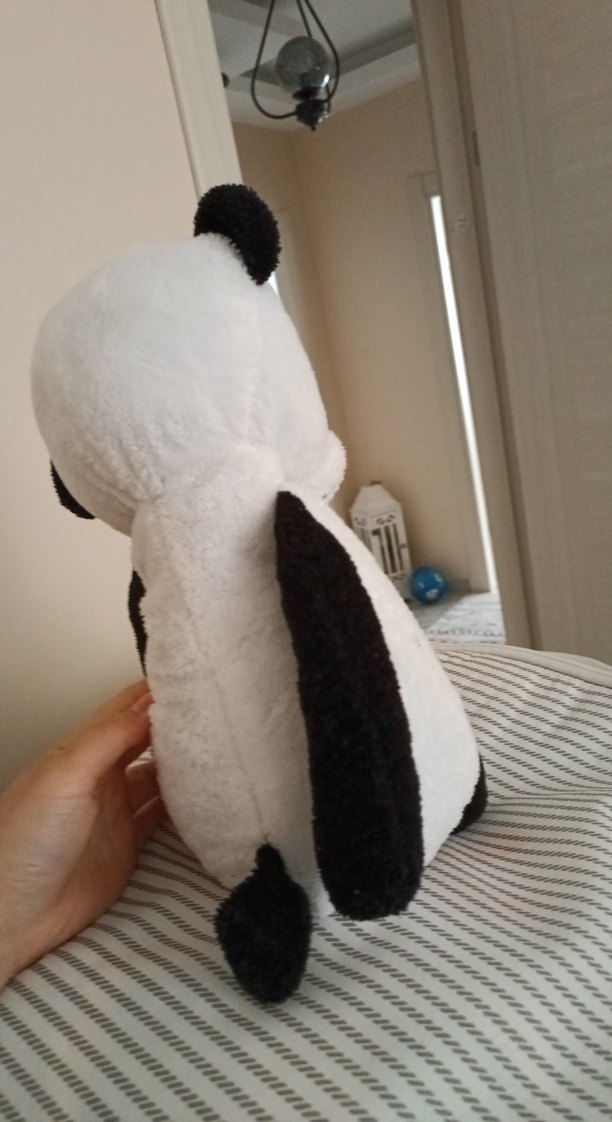 Beyaz Siyah Panda Peluş Oyuncak - Görsel 3