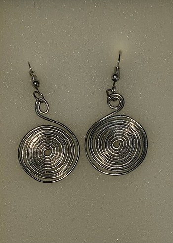 Spiral küpe-spiral güneş küpe-şarap ve tirbüşon küpe-uzay kolye