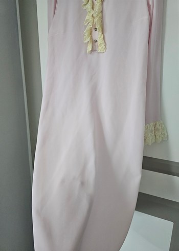 Pembe Uzun Kollu Nakışlı Kadın tunik - Görsel 7