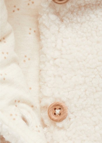 Kapüşonlu Beyaz Kürk Detaylı Bebek Tulumu - Görsel 3