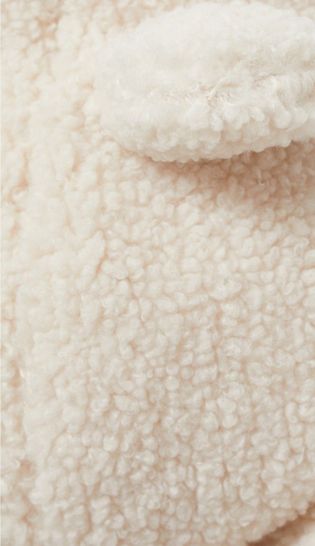 Kapüşonlu Beyaz Kürk Detaylı Bebek Tulumu - Görsel 4