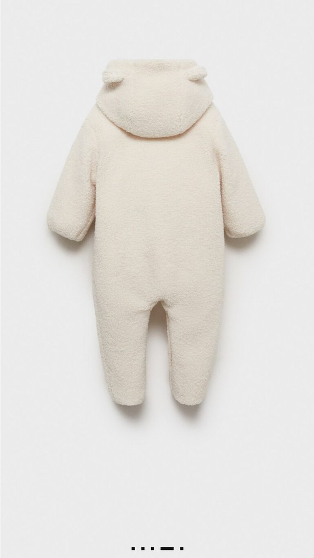 Kapüşonlu Beyaz Kürk Detaylı Bebek Tulumu - Görsel 2