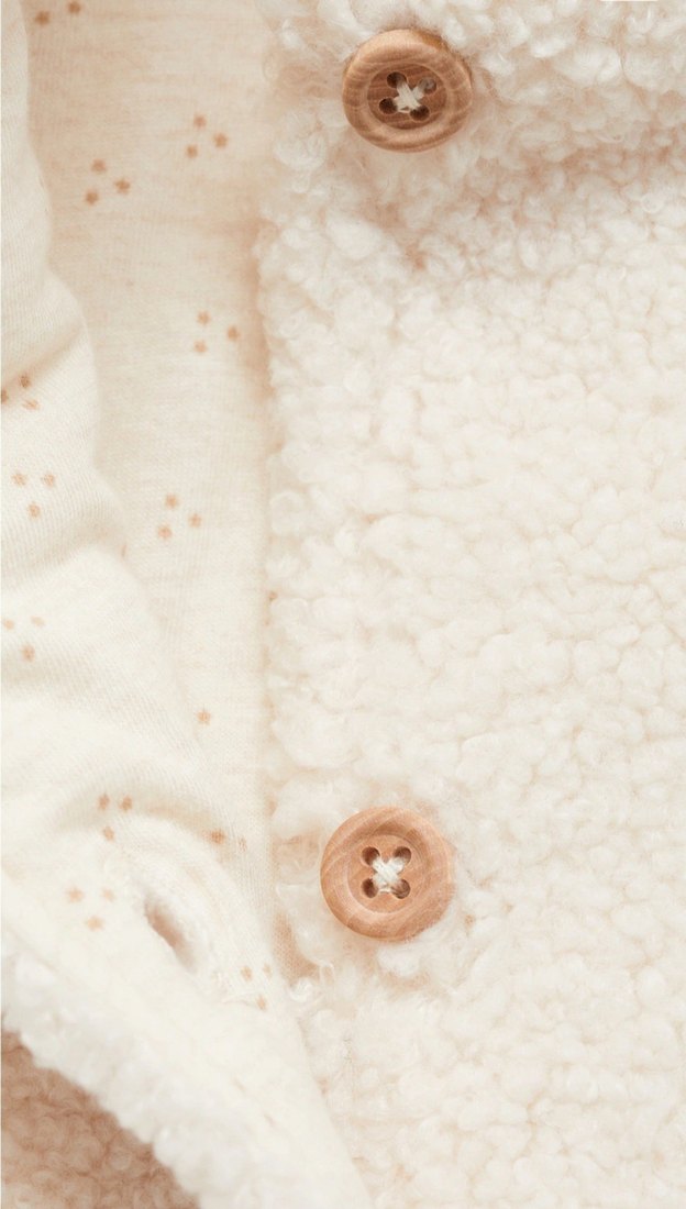 Kapüşonlu Beyaz Kürk Detaylı Bebek Tulumu - Görsel 3