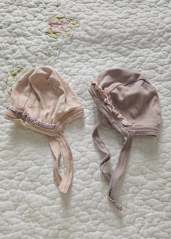 Dantel Detaylı Yenidoğan şapka - Görsel 2