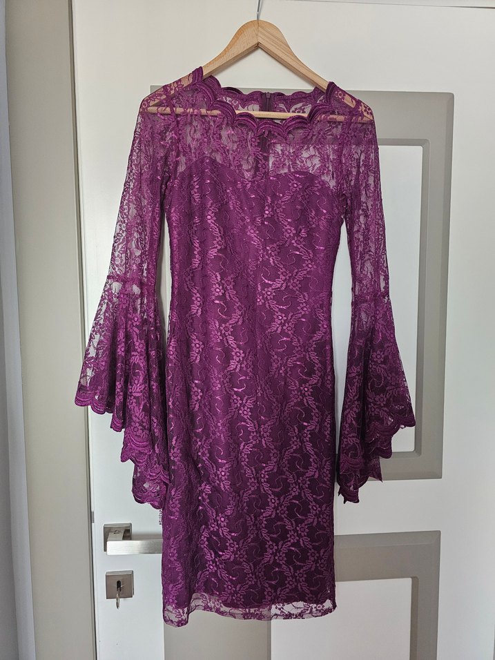 Diger Mor Dantel Bohem Midi Elbise - Görsel 2