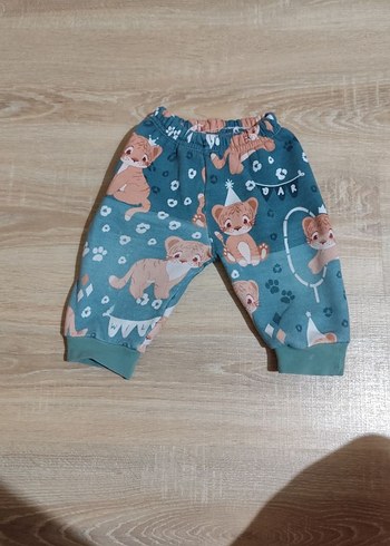 Erkek Bebek Baskılı Mavi Rahat Pantolon
