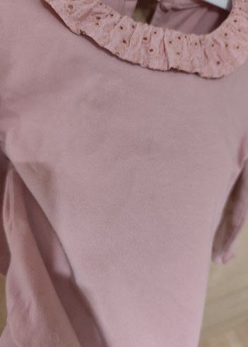 Pembe Fırfırlı Uzun Kollu Bebek Body - Görsel 4